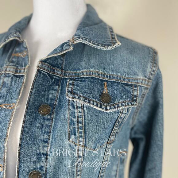 Rare Embroidered Denim Jacket ASO Joey Potter Dawsons Creek Vintage Casual - Picture 8 of 8
